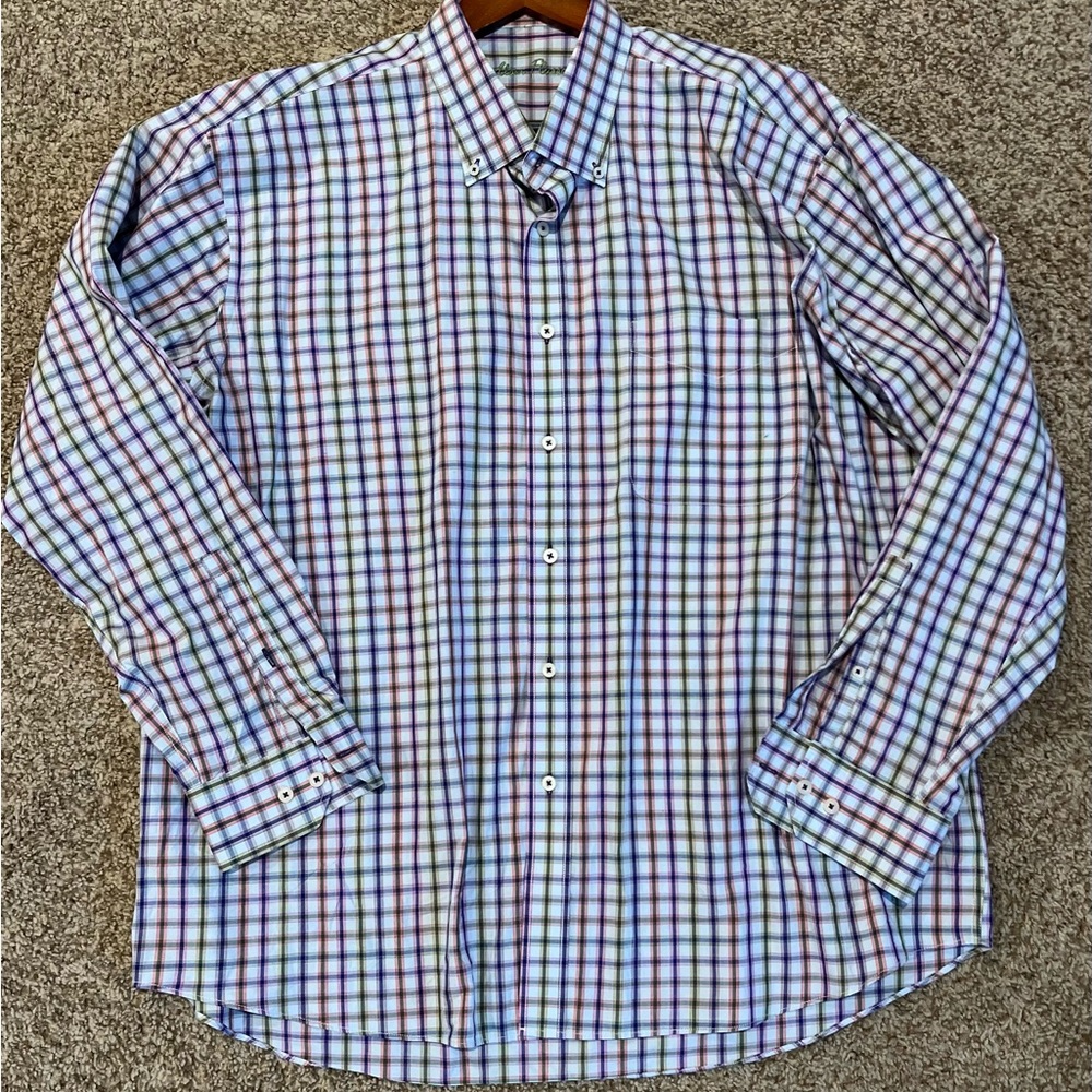 Alan Flusser XXL button up dress shirt size 2XL EUC - Picture 5 of 6